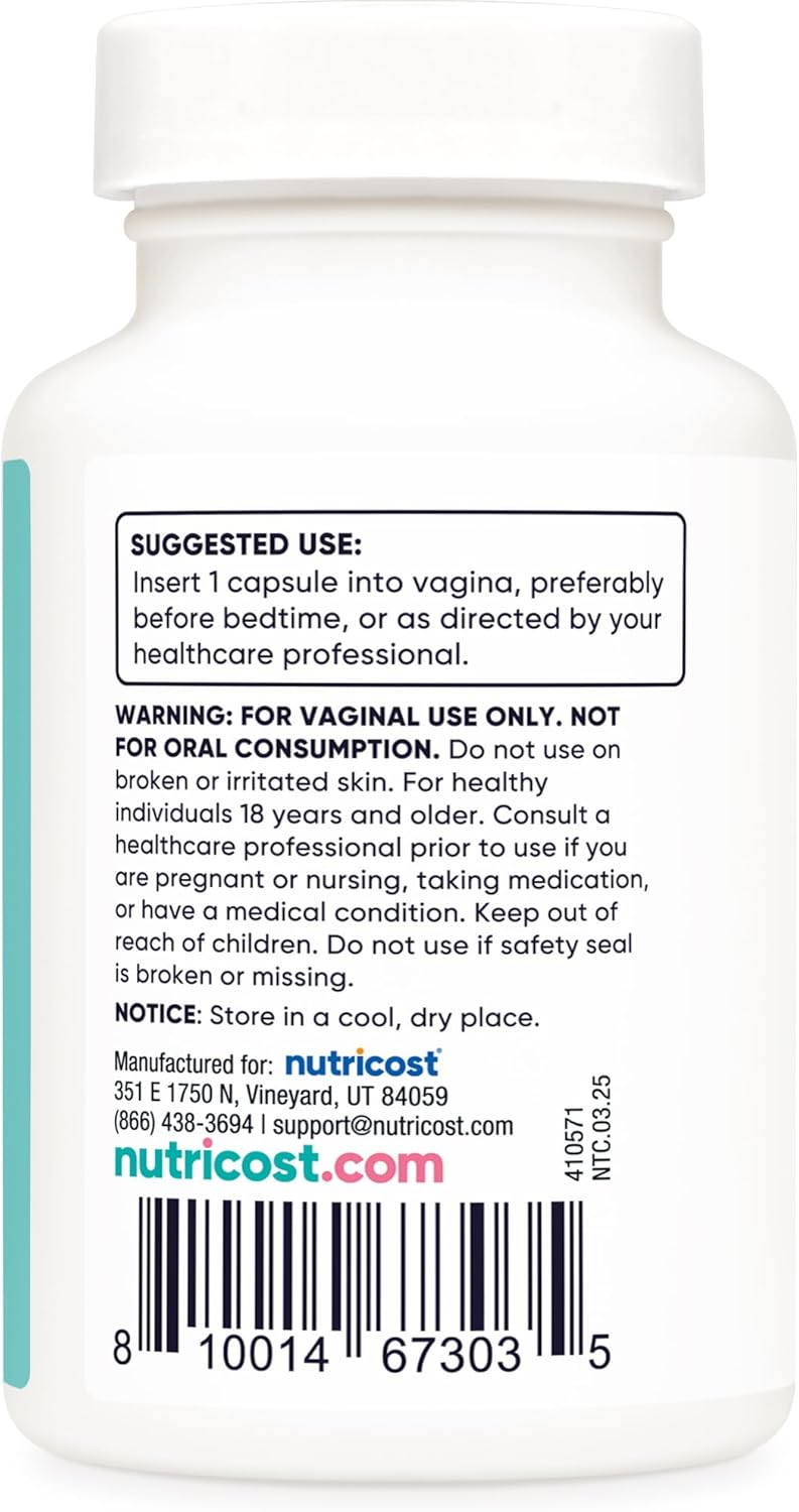 Nutricost Boric Acid 600mg, 30 Capsules - Vaginal Suppository - Non-GMO - for Women (Pack of 2) - Image 4